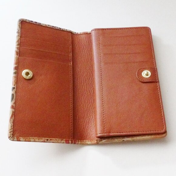 Anuschka Hand Tooled Leather Butterfly Designed Wallet with Box - Picture 6 of 9